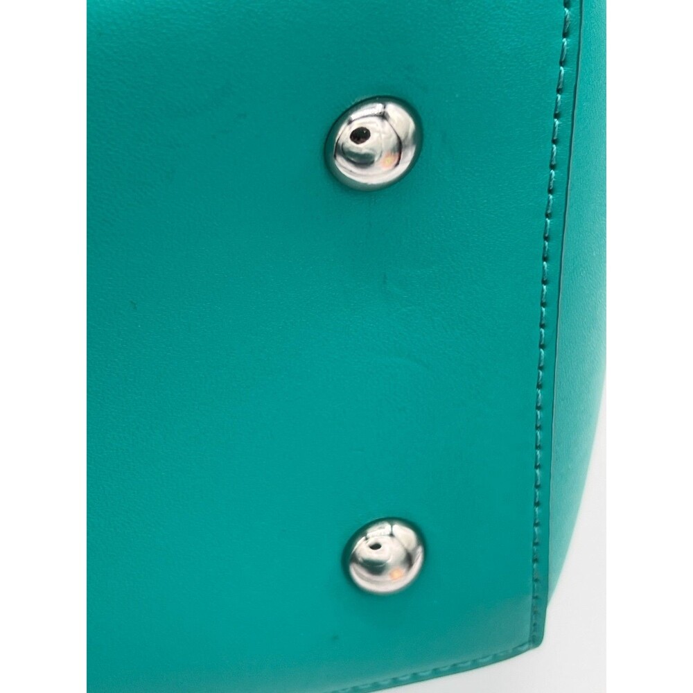 Vera Bradley Teal Convertible Satchel Purse, Faux Leather - Picture 16 of 16